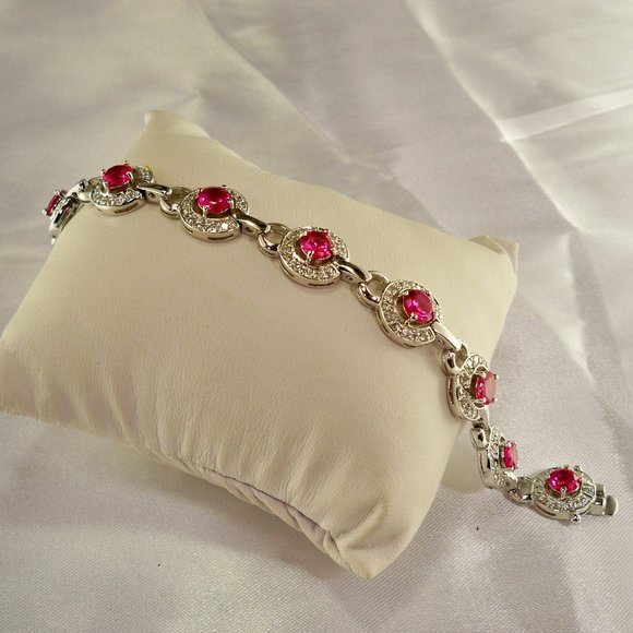 NEW Vintage Charles Winston Cubic Zirconias Silver DESIGNER Bracelet